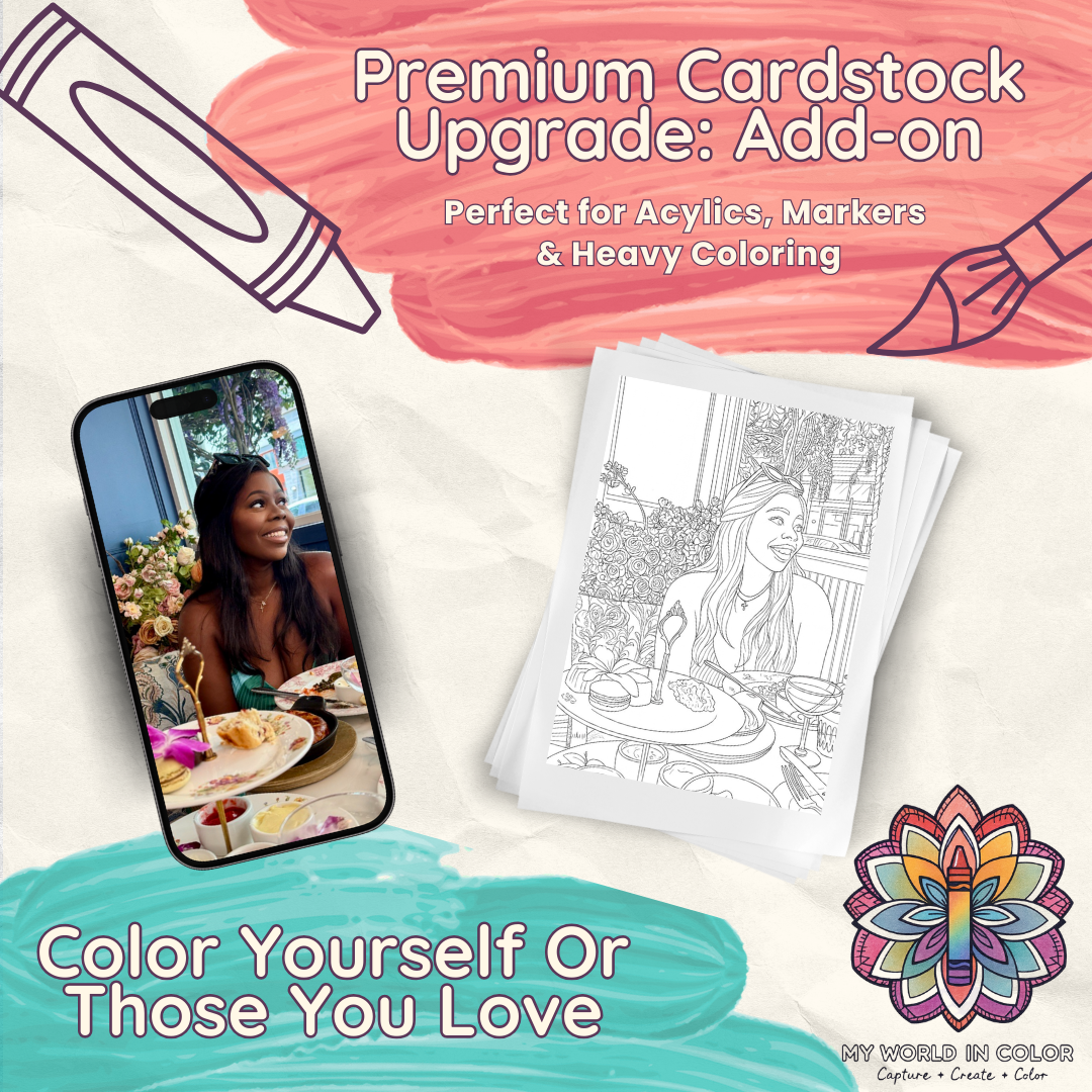 Premium Cardstock Upgrade - Perfect for Acrylics, Markers & Heavy Coloring (Physical Product: Add-On)