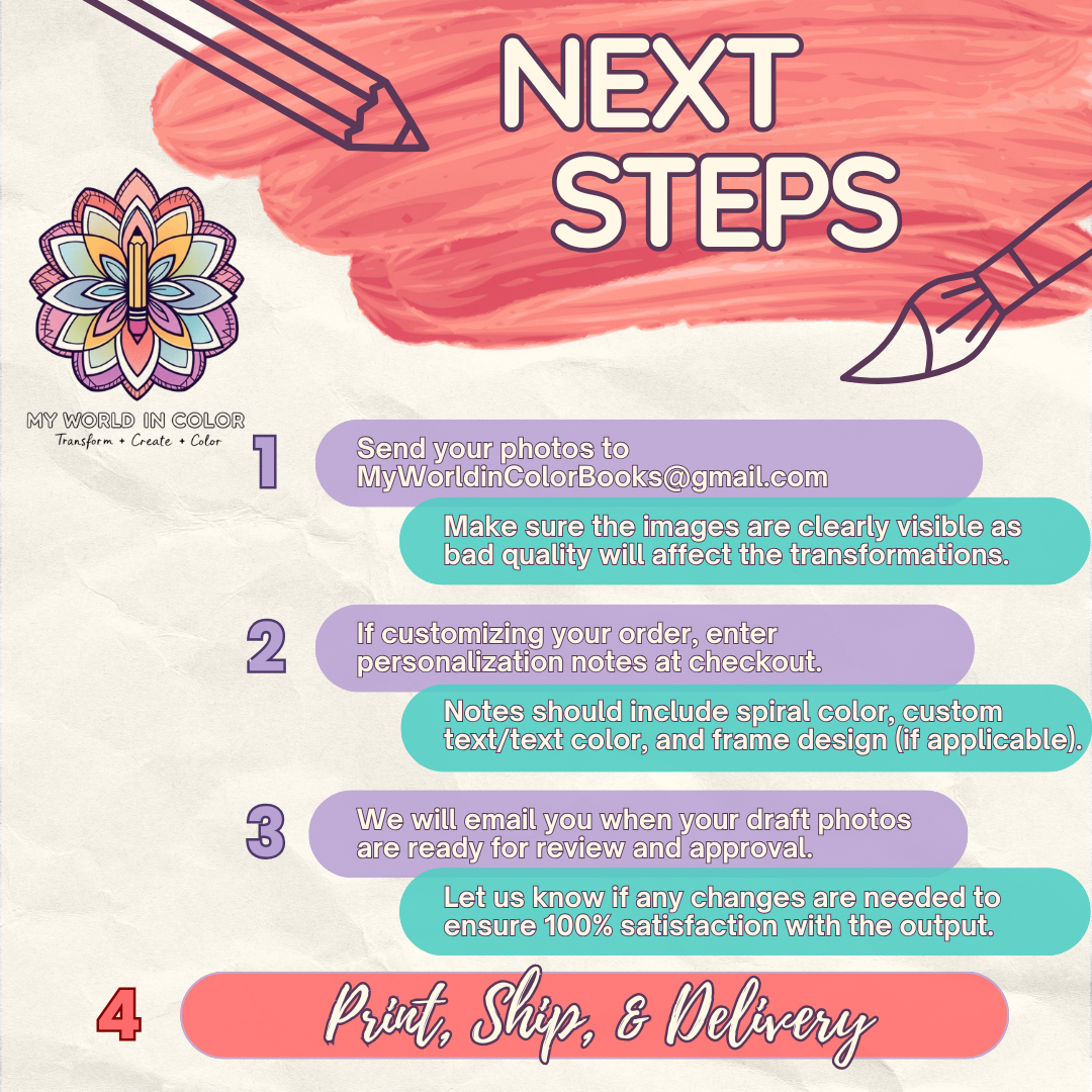 Custom Photo Coloring Book