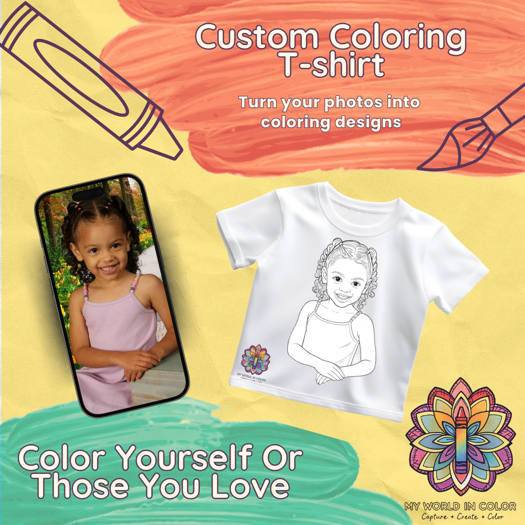 Custom Photo Coloring T-Shirt